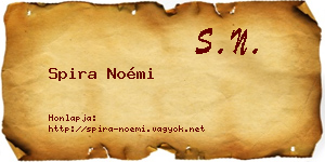 Spira Noémi névjegykártya